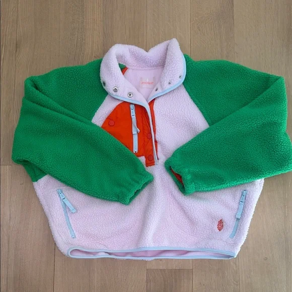 FP Movement by Free People Green and Pink Sweatshirt - Picture 1 of 5